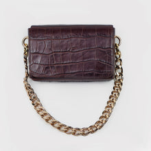 Dark Brown Leather Chain Bag