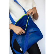 Royal Blue Leather Tote