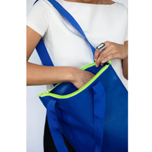 Royal Blue Leather Tote