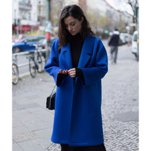 Royal Blue Oversized Neoprene Coat