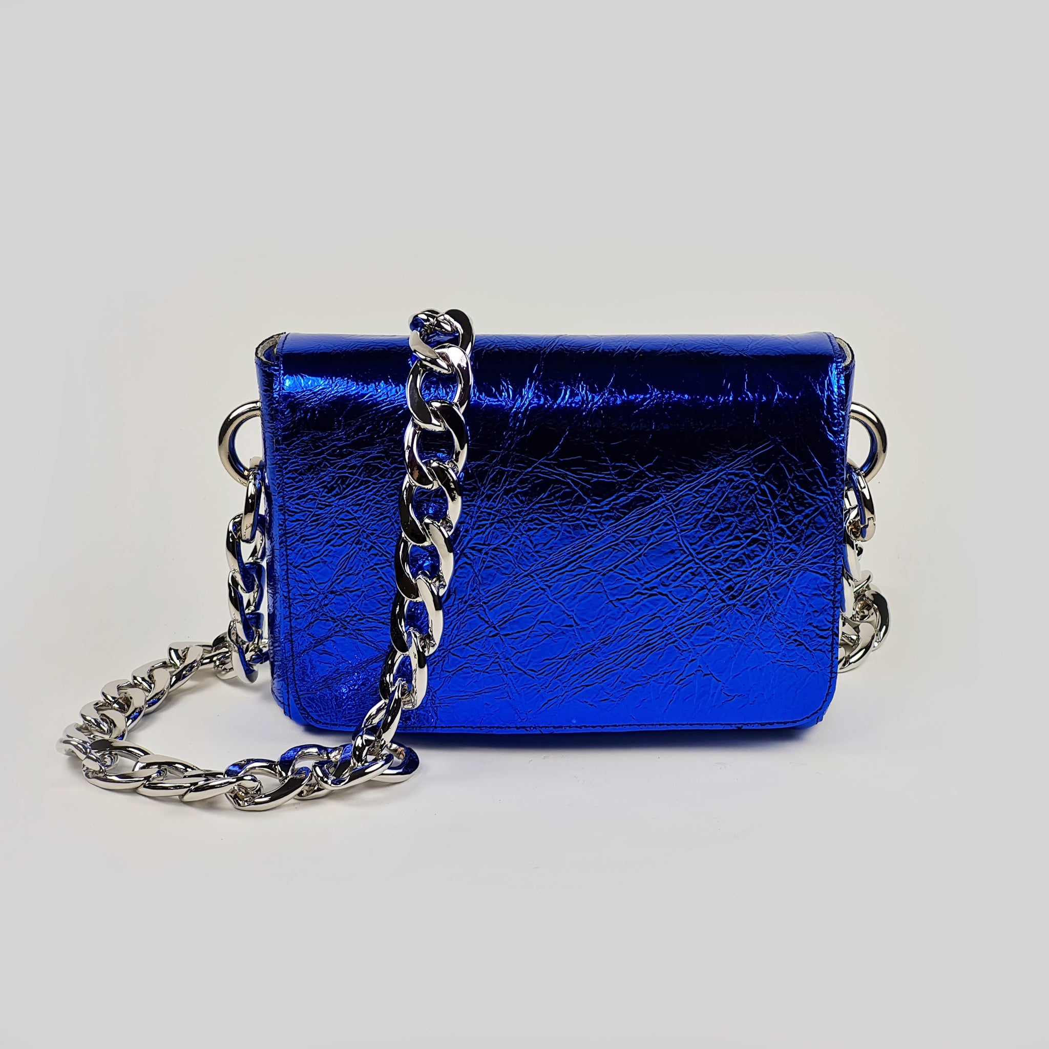 CORINNA Small Crossbody Bag | Electric Blue - The Leather Mob