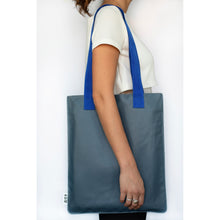 Grey Leather Tote