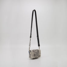 Snake Print Leather Shoulder Bag