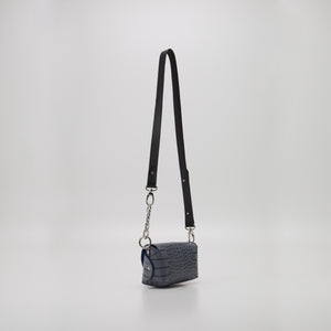 Grey Leather Shoulder Bag